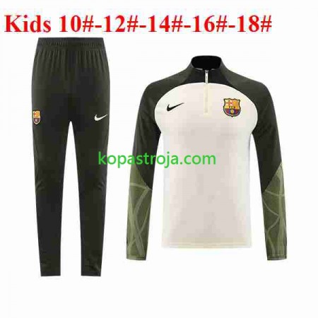 FC Barcelona Barn Tränings Sweatshirtställ Vit 2023/24